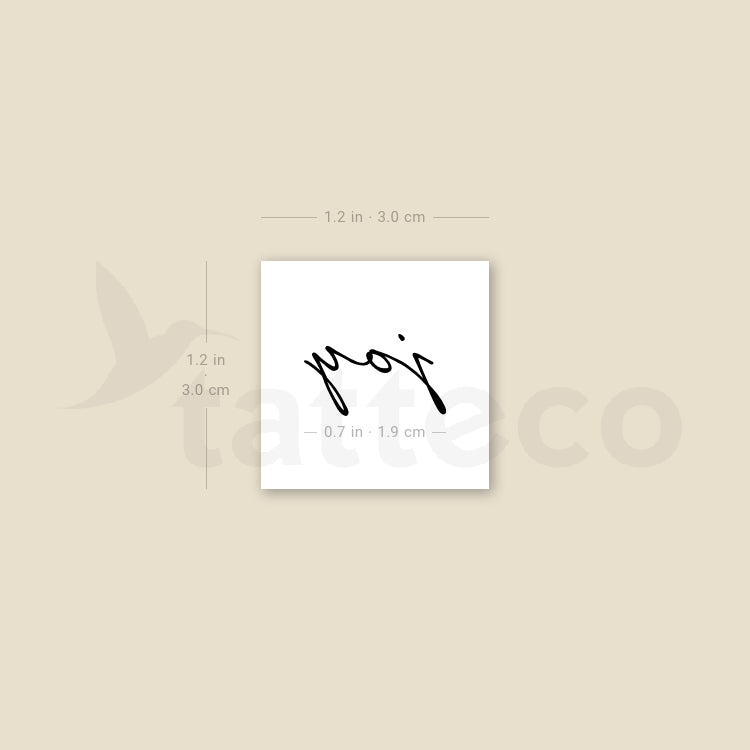 Joy Temporary Tattoo - Set of 3