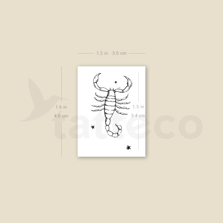 Scorpion By Stefano Mazza Temporary Tattoo - Set of 3
