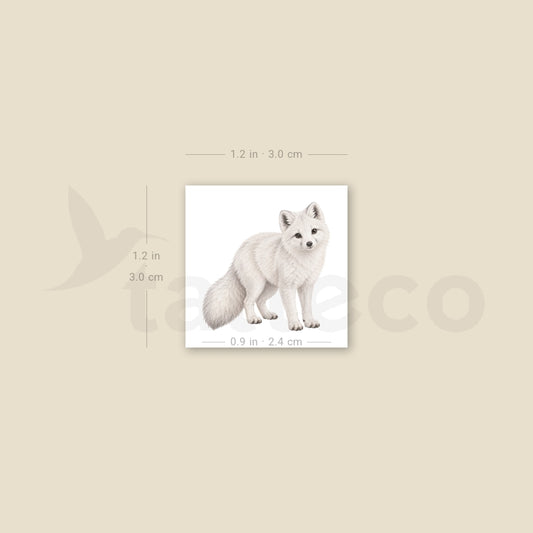 Arctic Fox Temporary Tattoo - Set of 3
