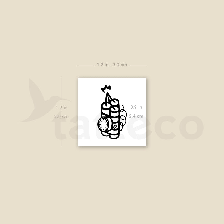 Time Bomb Temporary Tattoo - Set of 3