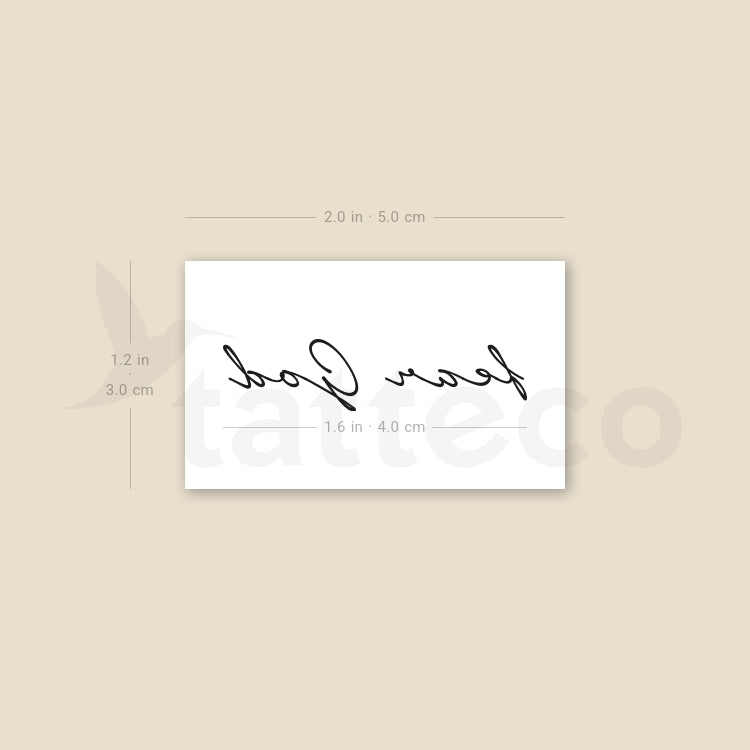 Tatuaje temporal "Teme a Dios" - Juego de 3
