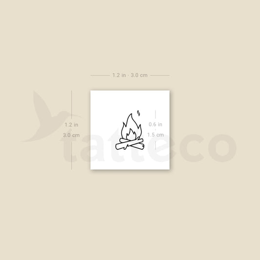 Bonfire Temporary Tattoo - Set of 3