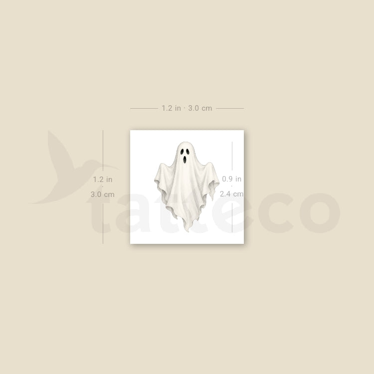 Realistic Ghost Temporary Tattoo - Set of 3