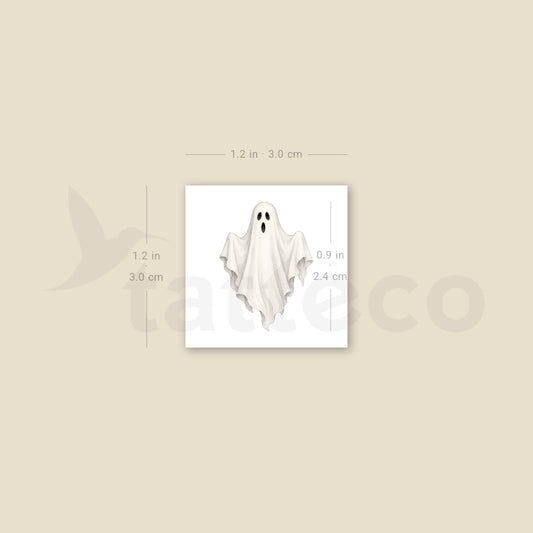 Realistic Ghost Temporary Tattoo - Set of 3