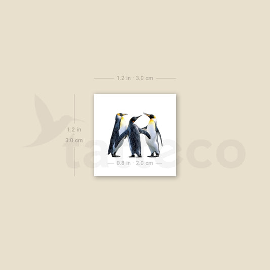 Three Penguins Temporary Tattoo - Set of 3