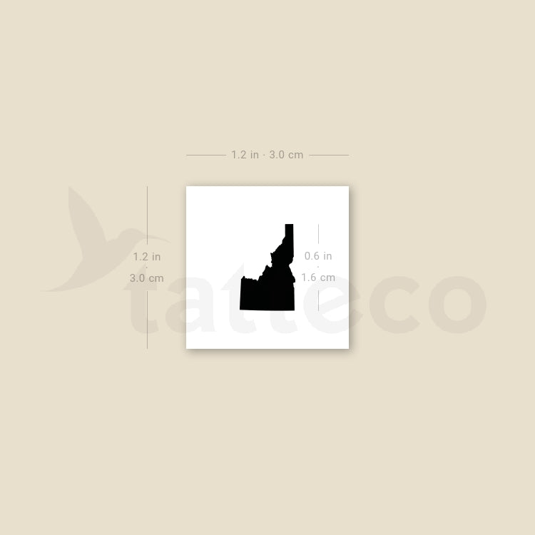 Idaho Map Temporary Tattoo - Set of 3