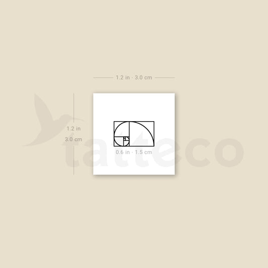 Little Golden Spiral Temporary Tattoo - Set of 3
