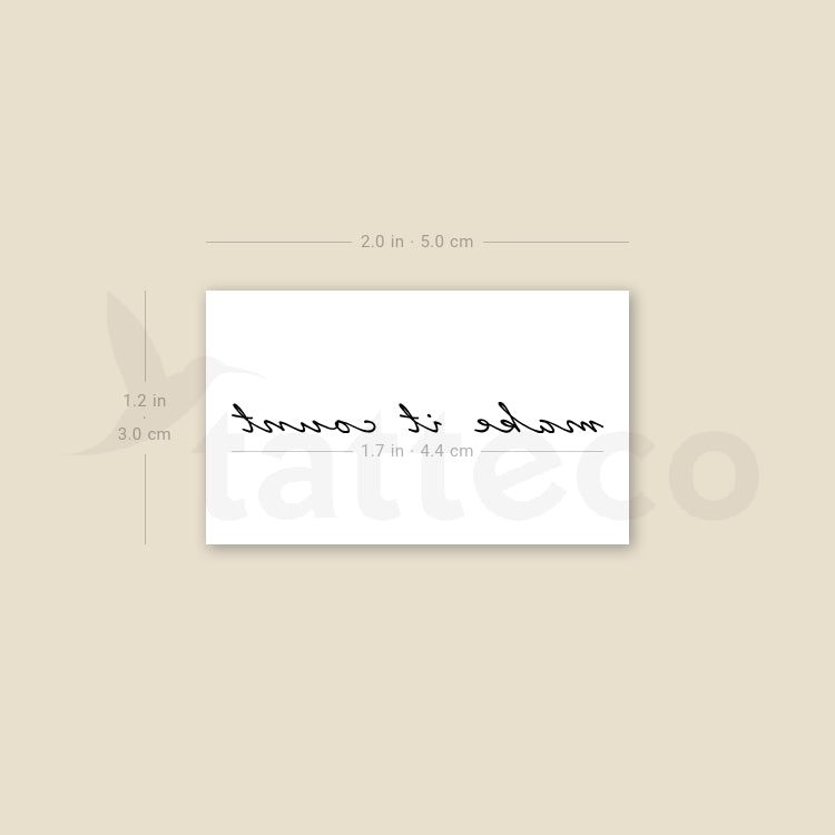 Make It Count Temporary Tattoo - Set of 3