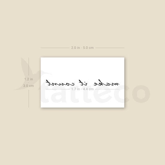 Make It Count Temporary Tattoo - Set of 3