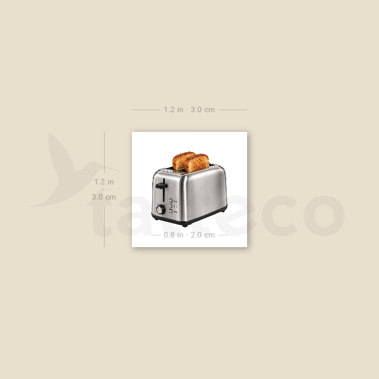 Toaster Temporary Tattoo - Set of 3