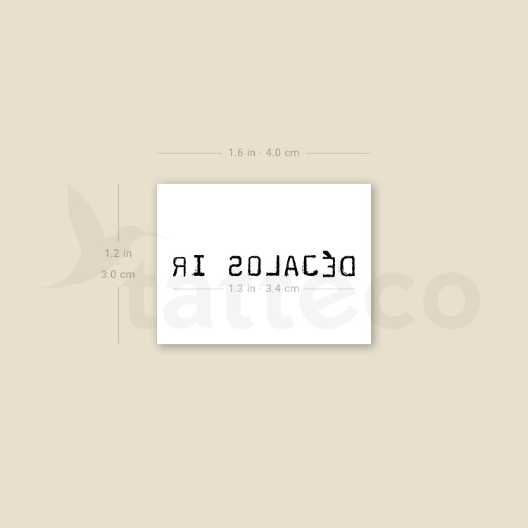 Uppercase Déjalos Ir Temporary Tattoo - Set of 3
