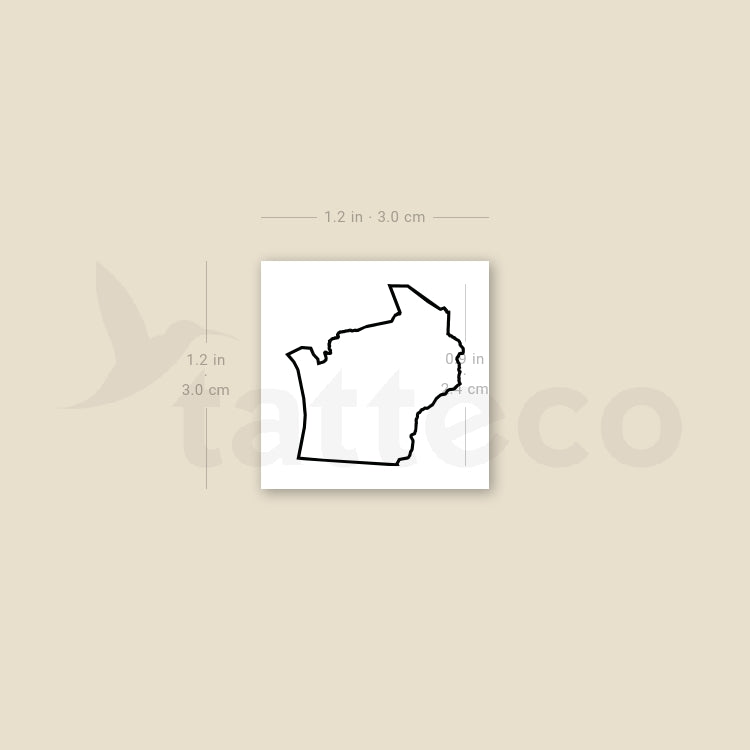 Wisconsin Map Outline Temporary Tattoo - Set of 3