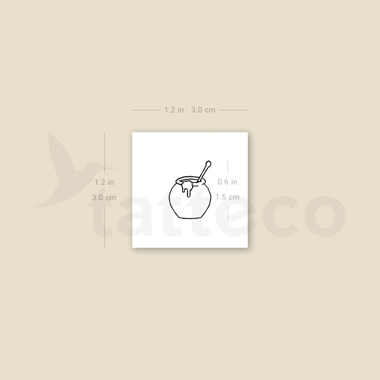 Tiny Honey Pot Temporary Tattoo - Set of 3