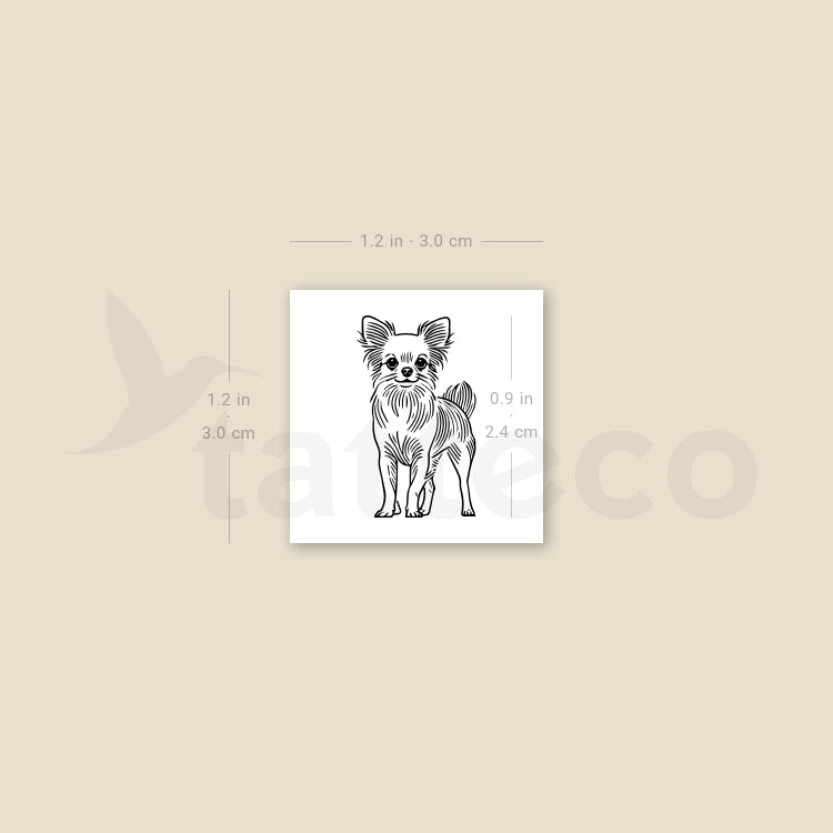 Chihuahua Temporary Tattoo - Set of 3