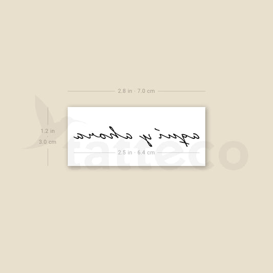 Tatuaje Temporal Aquí Y Ahora - Juego de 3