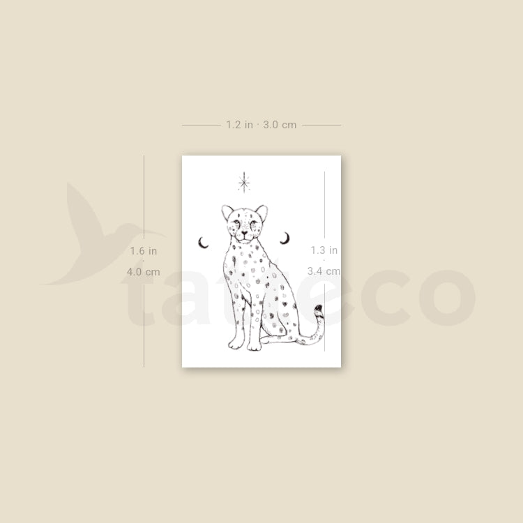 Cheetah By Stefano Mazza Temporary Tattoo - Set of 3