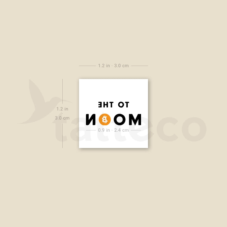 To The Moon Temporary Tattoo - Set of 3