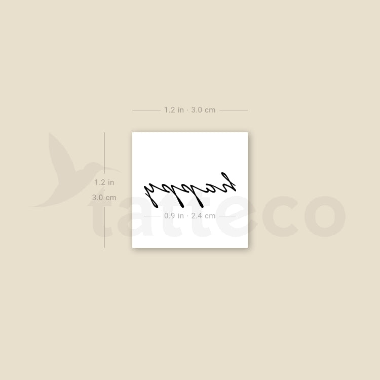 Happy Temporary Tattoo - Set of 3