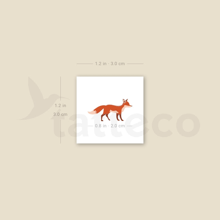 Fox Temporary Tattoo - Set of 3