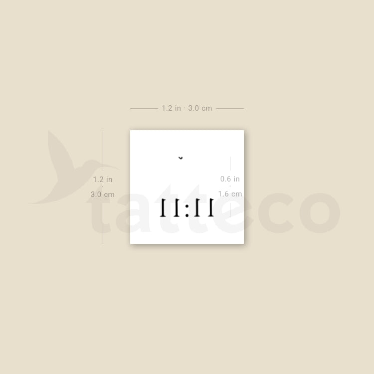 11:11 By Stefano Mazza Temporary Tattoo - Set of 3