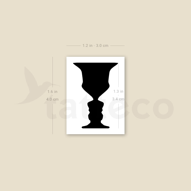 Face Cup Temporary Tattoo - Set of 3