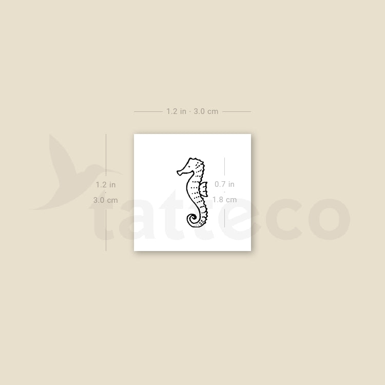 Little Seahorse Temporary Tattoo - Set of 3