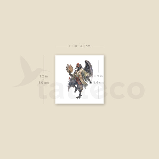 Karasu Tengu Temporary Tattoo - Set of 3