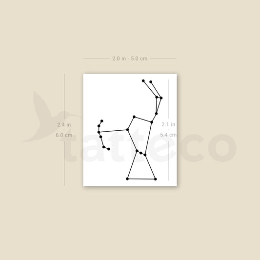 Tatuaje temporal de la constelación de Orión (juego de 3)