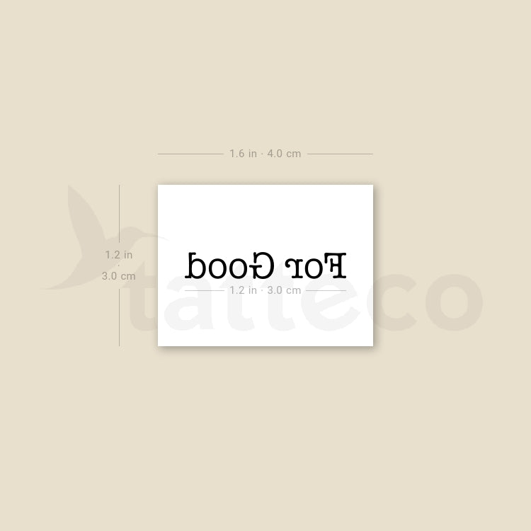 For Good Temporary Tattoo - Set of 3