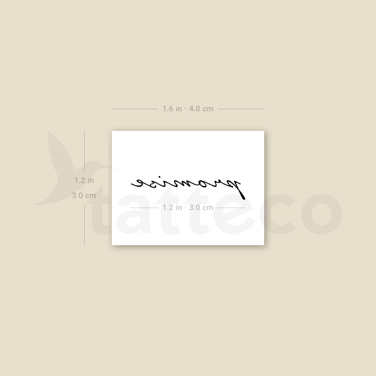 Promise Temporary Tattoo - Set of 3