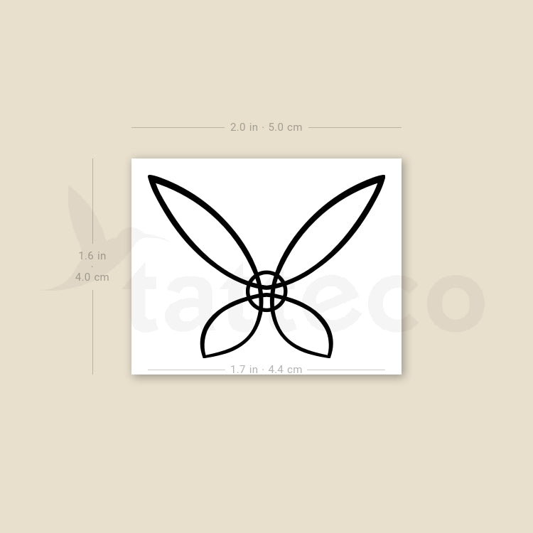 Witch's Knot Butterfly Temporary Tattoo - Set of 3