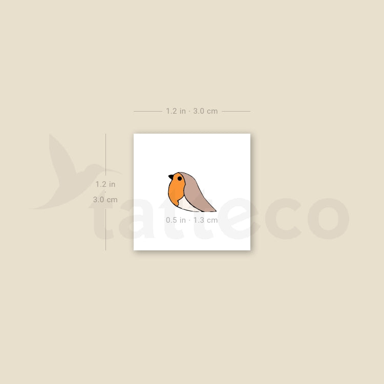 Tiny Robin Temporary Tattoo - Set of 3