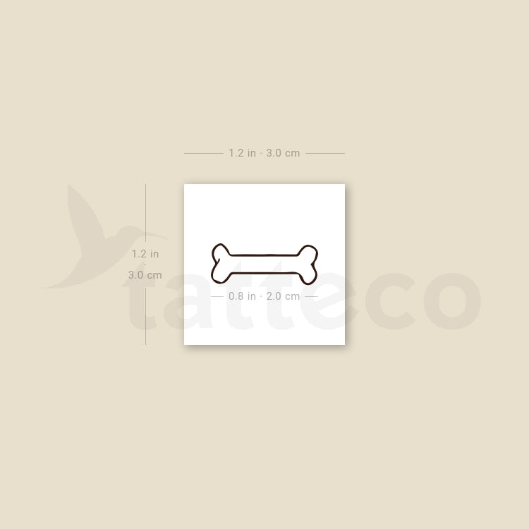 Bone Temporary Tattoo - Set of 3
