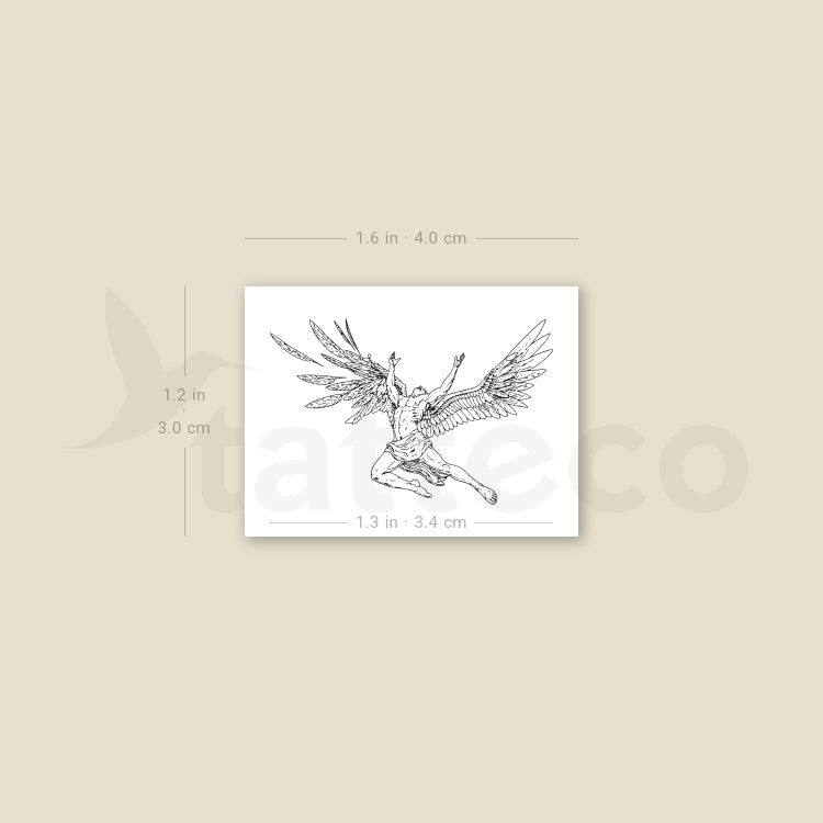 Fall Of Icarus Temporary Tattoo - Set of 3
