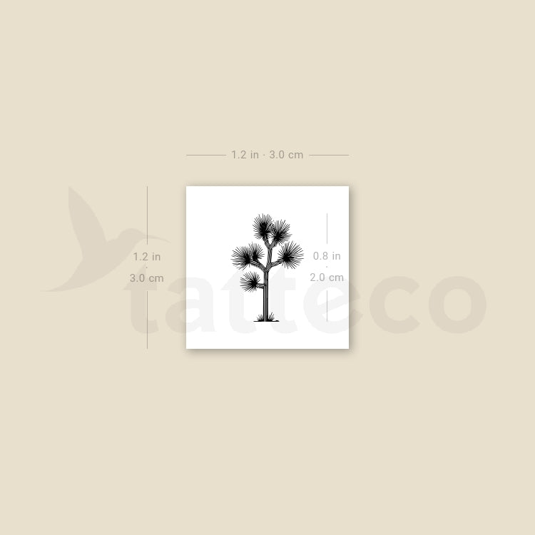 Small Joshua Tree Temporary Tattoo - Set of 3
