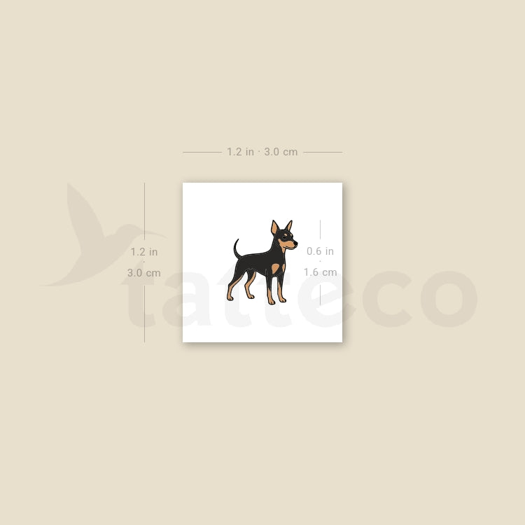 Pinscher Temporary Tattoo - Set of 3