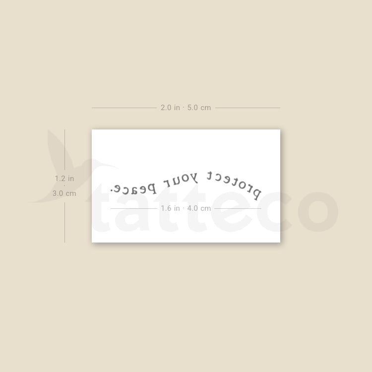 Protect Your Peace By Stefano Mazza Temporary Tattoo - Set of 3