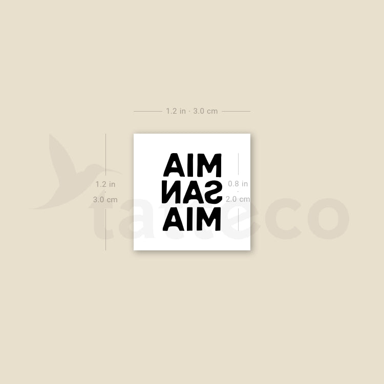 Mia San Mia Temporary Tattoo - Set of 3