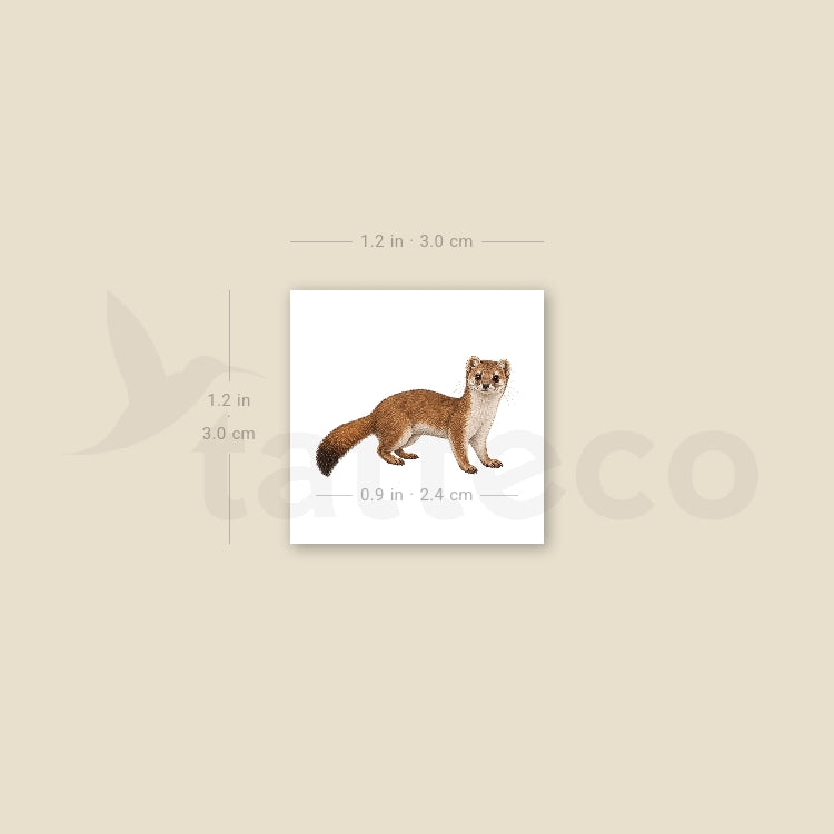 Japanese Weasel Temporary Tattoo - Set of 3
