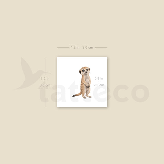 Baby Meerkat Temporary Tattoo - Set of 3