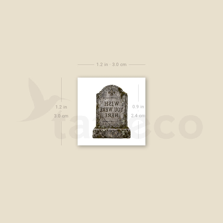 Gravestone Temporary Tattoo - Set of 3