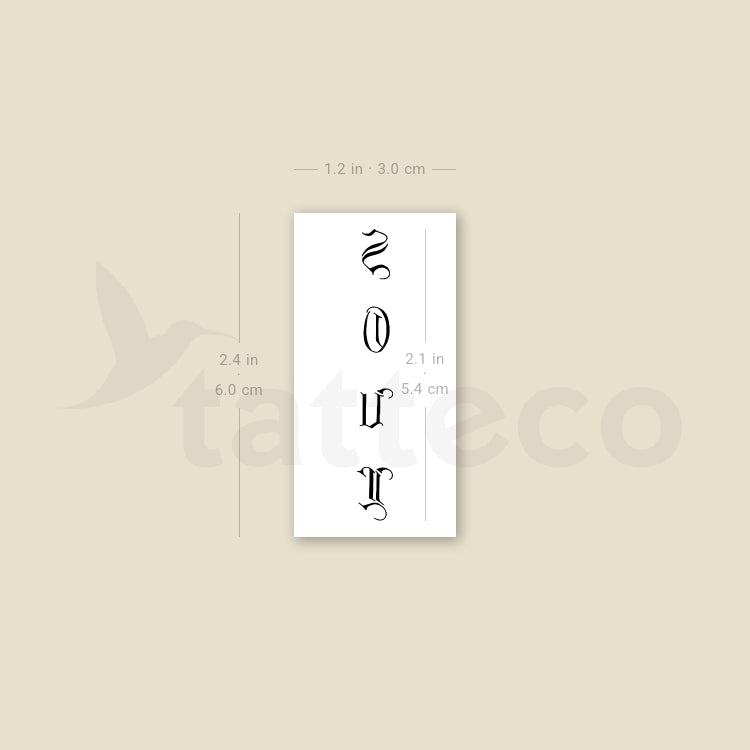 Soul Temporary Tattoo By M3.Ink - Set of 3