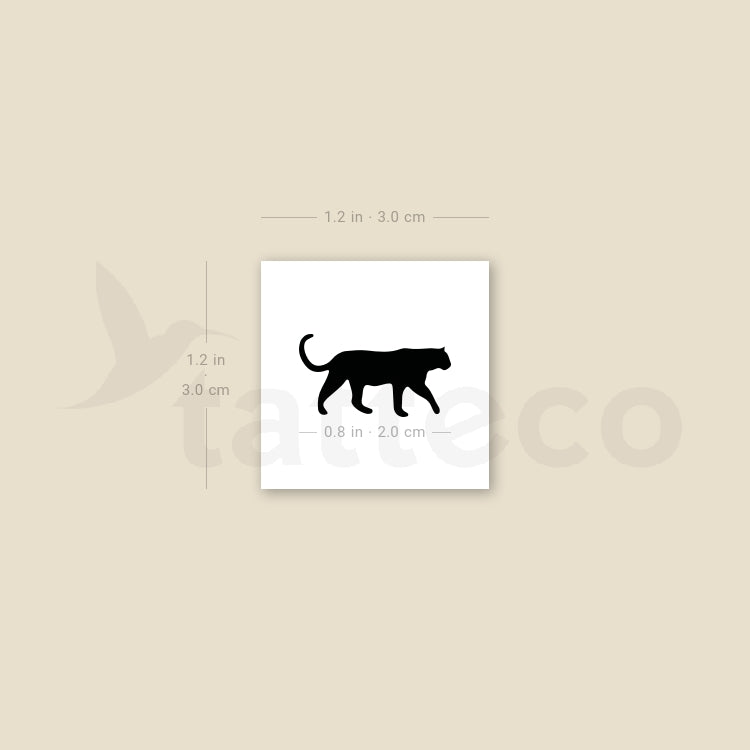 Small Black Panther Temporary Tattoo - Set of 3