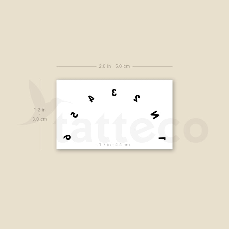 Motorcycle Gear Shift Pattern Temporary Tattoo - Set of 3