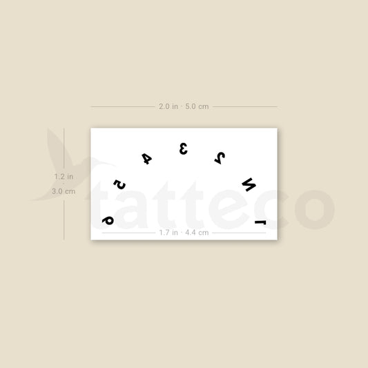 Motorcycle Gear Shift Pattern Temporary Tattoo - Set of 3