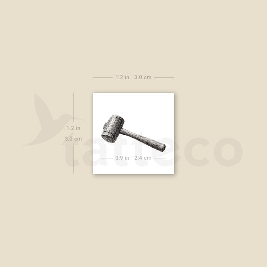 Mallet Temporary Tattoo - Set of 3