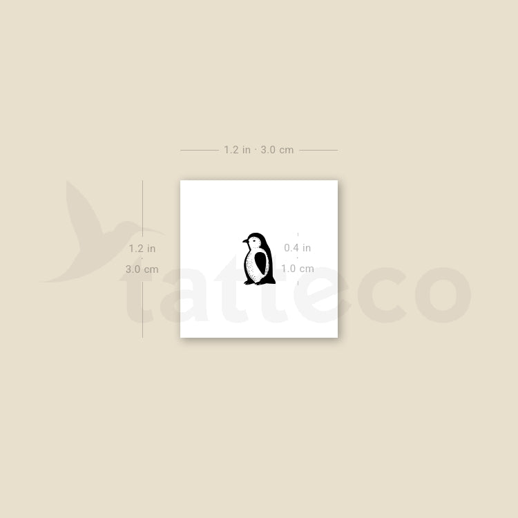 Little Baby Penguin Temporary Tattoo - Set of 3