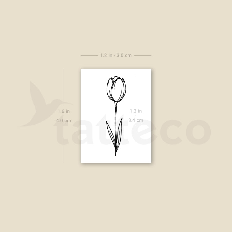 Tulip Temporary Tattoo - Set of 3