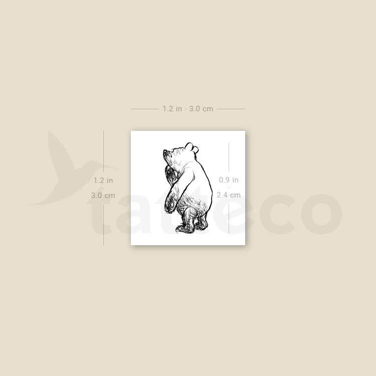 Winnie The Pooh Temporary Tattoo - Set of 3