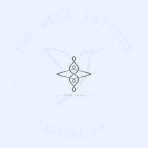 Symmetric Family Symbol Semi-Permanent Tattoo - Set of 2